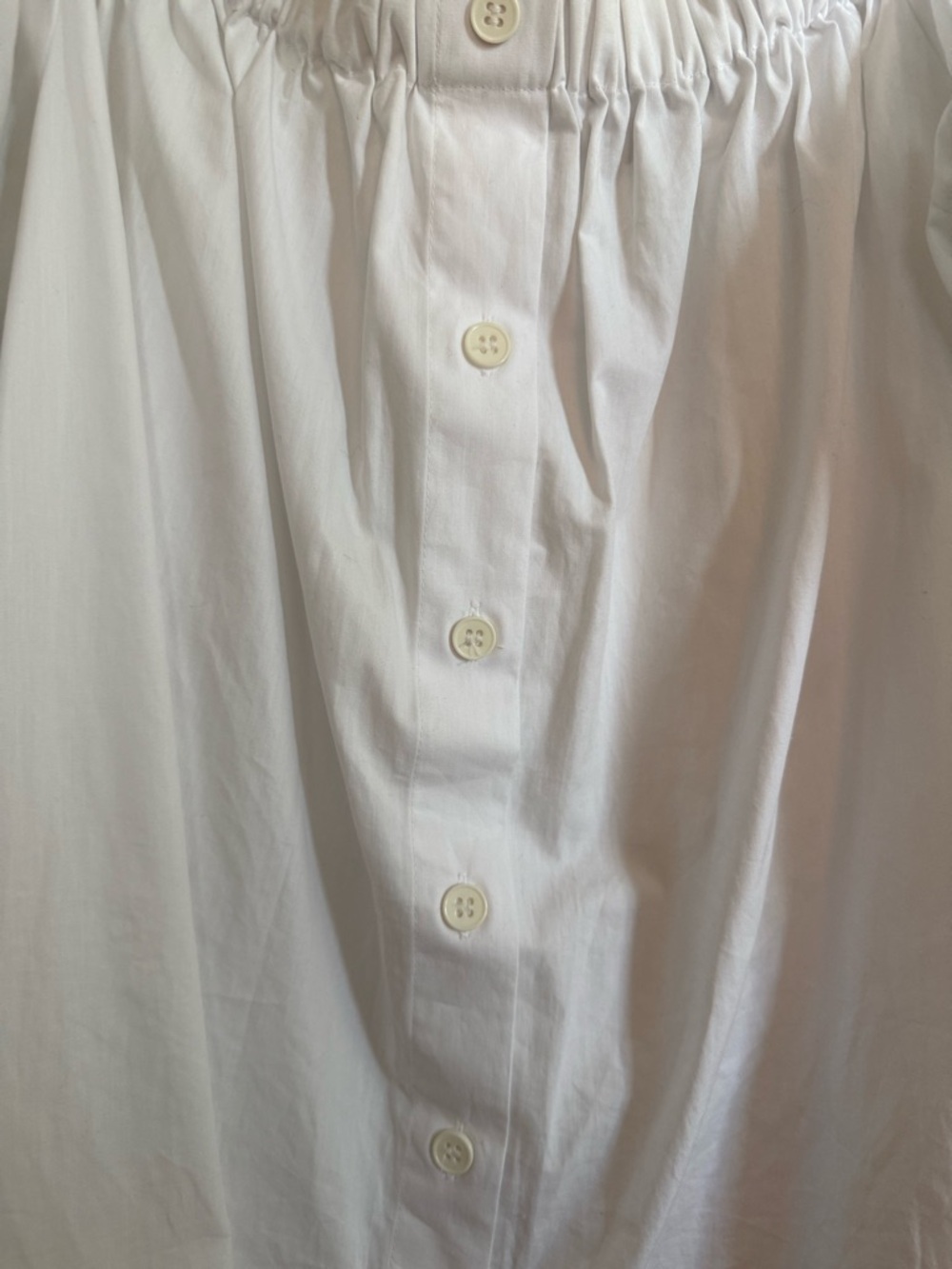 Zara White Off-Shoulder Button Front Blouse - Picture 2 of 4